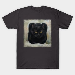 Black square cat T-Shirt